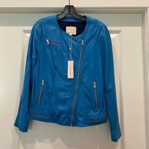 REBECCA TAYLOR MOTORCYCLE JACKET NWT LEATHER size 6